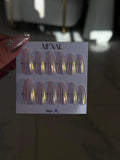 All'AAl Beauty – Luxury Handmade Soft Gel Press-On Nails | Pink & Chrome | Medium Almond