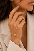 High Quality Classic Rhinestone Hand Chain | 18K Gold Plated