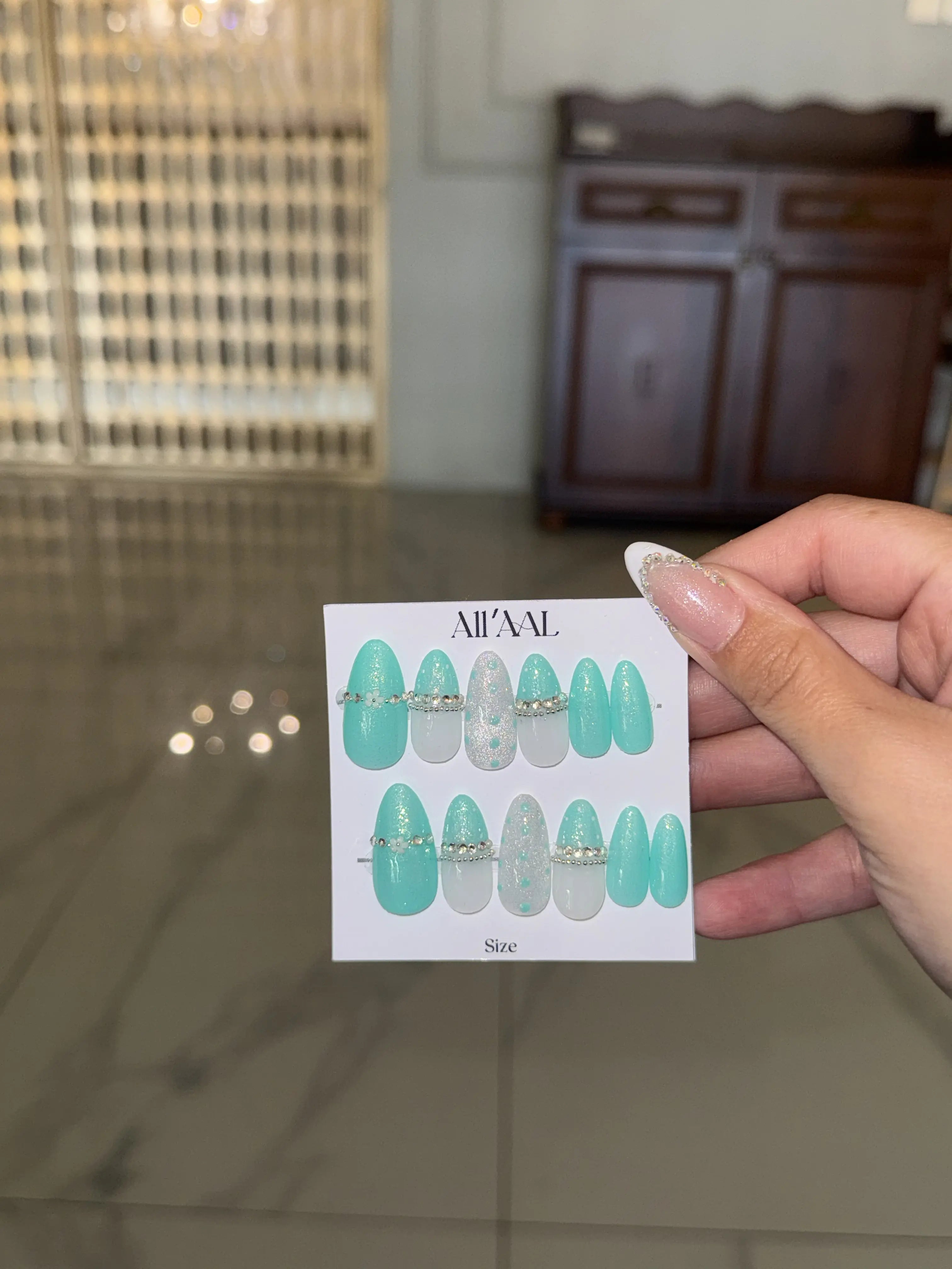All'AAl Beauty – Luxury Handmade Soft Gel Press-On Nails | Temptation | Medium Almond
