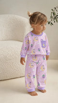 Little Moon Kids Pajama Set | Lilac Moon & Flower Print