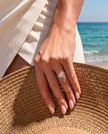 Elegant 925 Sterling Silver Princess Cut CZ Ring | Platinum Plated